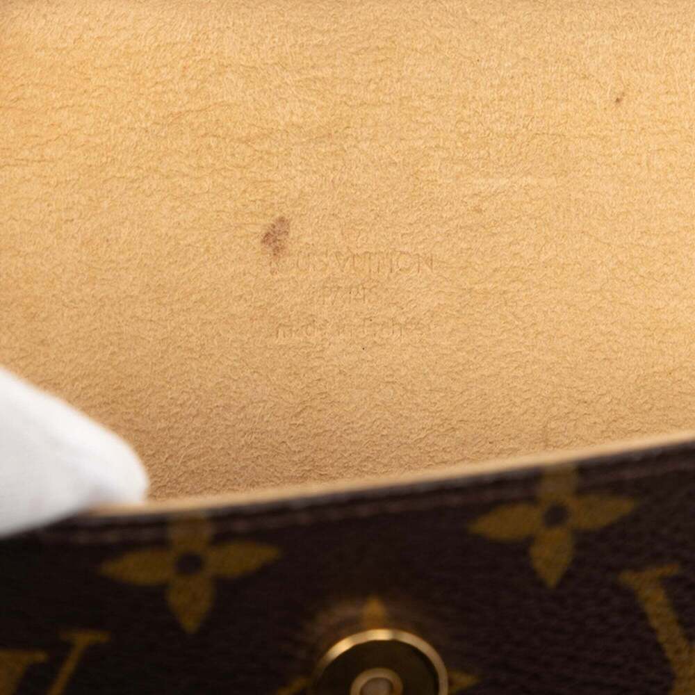 LOUIS VUITTON Authentic Brown Monogram Leather Pochette Hobo Bag - Picture 5 of 7
